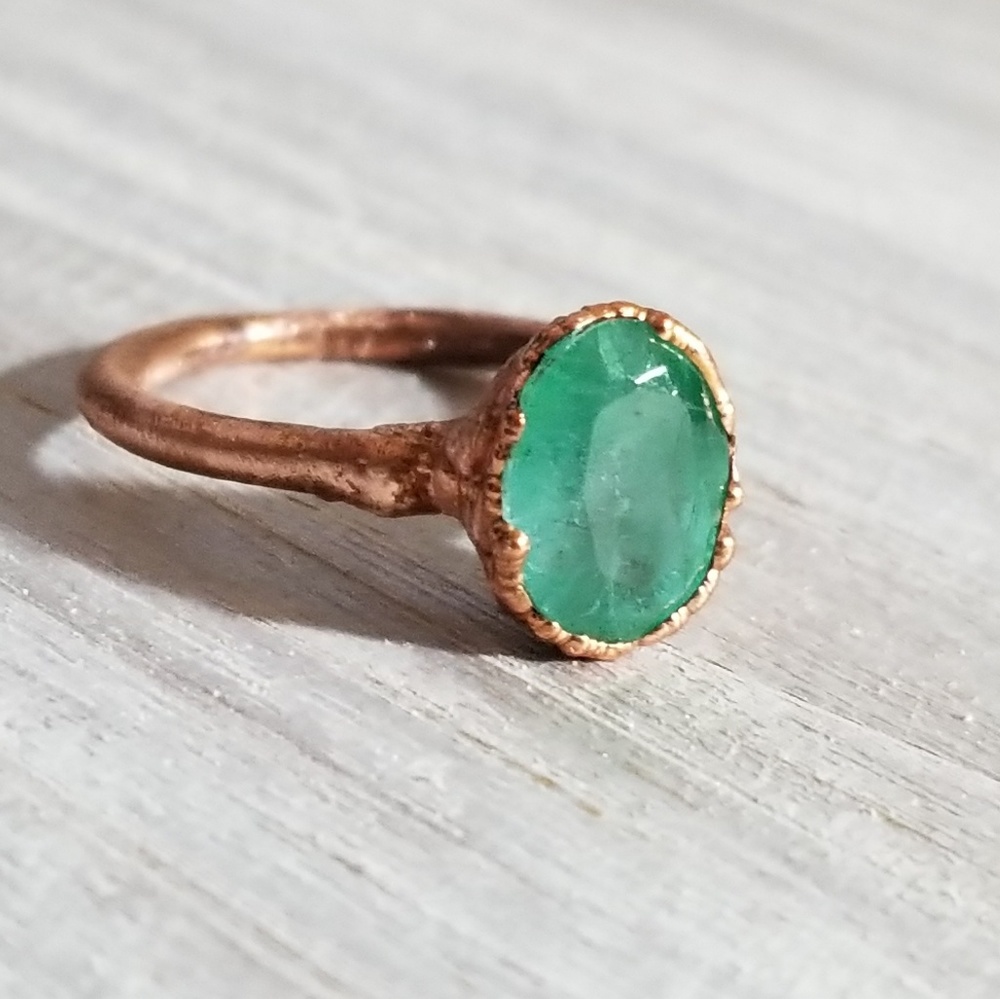 TVD Emerald Copper Electroform Ring